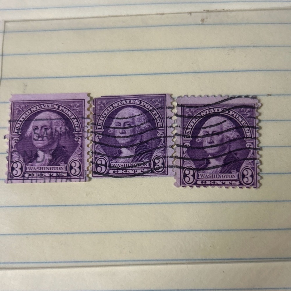 George Washington purple stamps